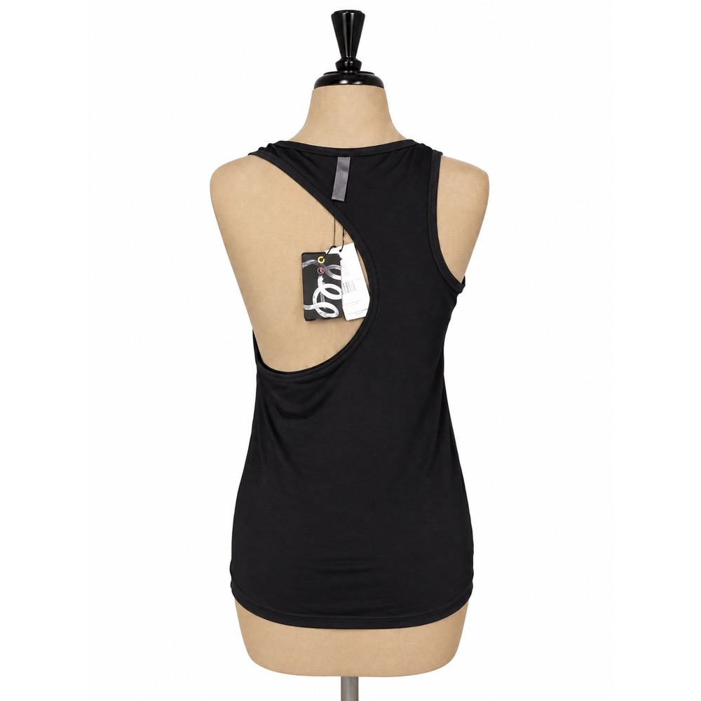NWT Kadyluxe Women's XS Black S-Shape Racerback Mesh Tank Top Activewear